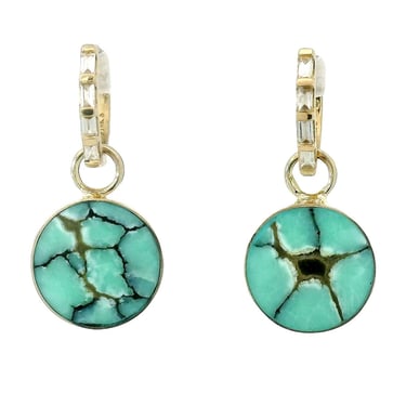 Desert Bloom Variscite Circ Earrings