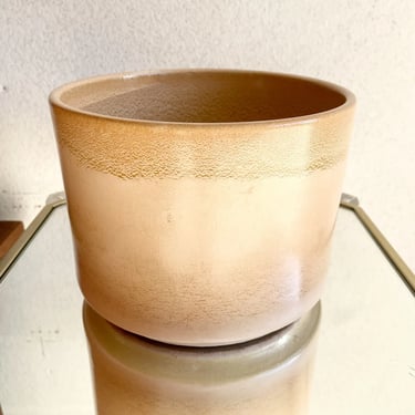 NOS Gainey Ceramics Beige Glaze AC-8 Planter Pot MCM Mid Century Modern