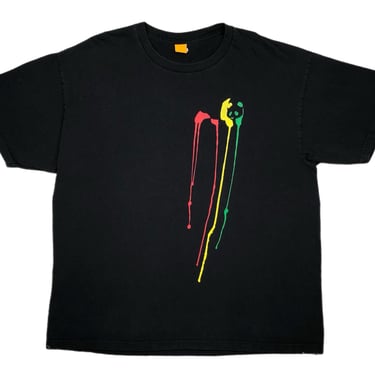 Vintage 90s/Y2K Enjoi Skateboards Spray Paint Rasta Drip Graphic Skate T-Shirt Size XL 