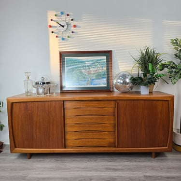 ST24206 Danish Teak Credenza with Curved Edges