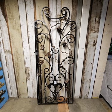 Wrought Iron Wine Cellar Door with Grapevines