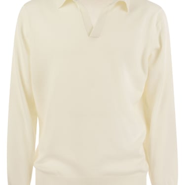 Brunello Cucinelli Men Cashmere Polo Neck Sweater