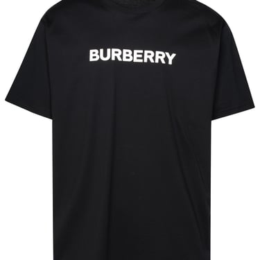 Burberry Black Cotton T-Shirt Man