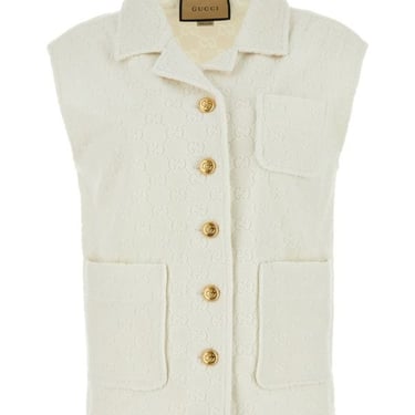 Gucci Woman White Terry Fabric Vest