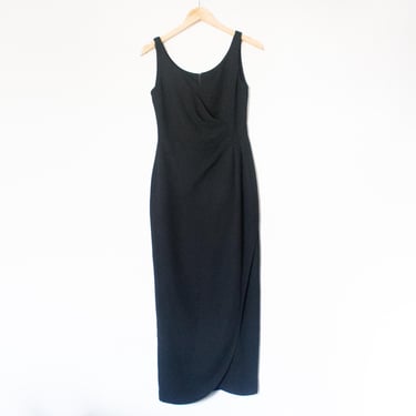 David Warren New York | Vintage 90's Sleeveless Black Cocktail Dress | Size 4 