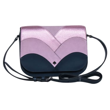 Kate Spade - Navy & Lavender Color Block Crossbody Bag