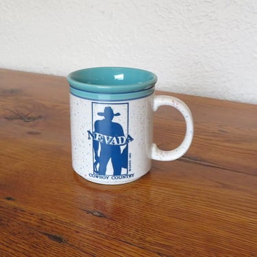 Vintage Nevada Souvenir Coffee Mug Cowboy Country 1992 