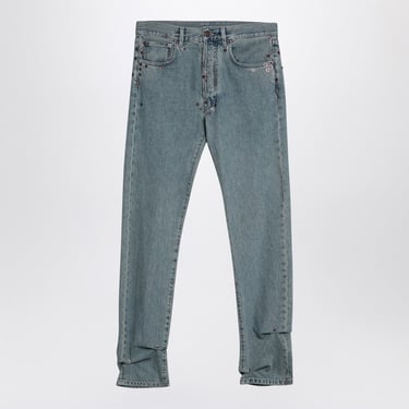 Moschino Light Blue Denim Jeans With Rivets Women