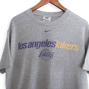 Nike Lakers shirt / 2000s Lakers shirt / Y2K Los Angeles Lakers Nike Team grey practice t shirt Medium 