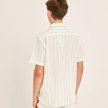 La Paz Alegre Shirt - Green Spray Stripes