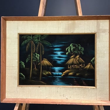 MCM Black Velvet Tiki Painting (Seattle)