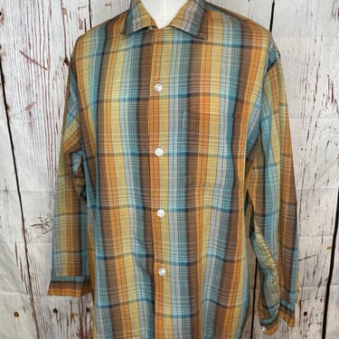 1950s men’s plaid shirt 