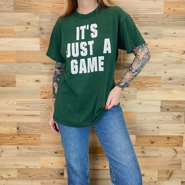 80's It's Just A Game Until You Step Out On The Court Vintage Tee Shirt 