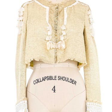 Ungaro Bead Embellished Metallic Bolero Jacket