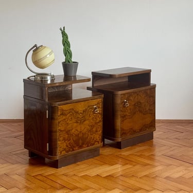 Pair of Vintage Wooden Nightstands / Mid Century Bedside Tables with Drawers / Bedroom Furniture / Bedroom Decor / Yugoslavia / 1960s 