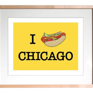 11x14 Hotdog Chicago Art Print