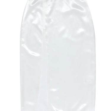 Anna October - White Open Side Slip-Style Skirt w/ Slit Sz M
