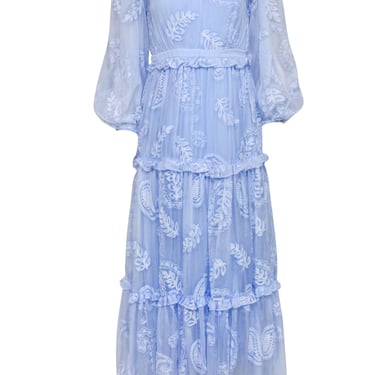 By Malina - Powder Blue Long Sleeve Maxi Dress Sx XS
