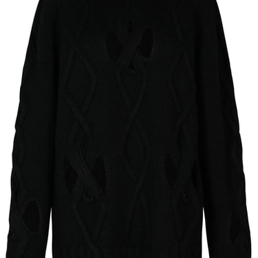 Versace Black Wool Blend Sweater Man