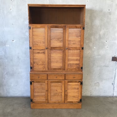 Vintage Ethan Allen Shutter Door Pantry Cabinet