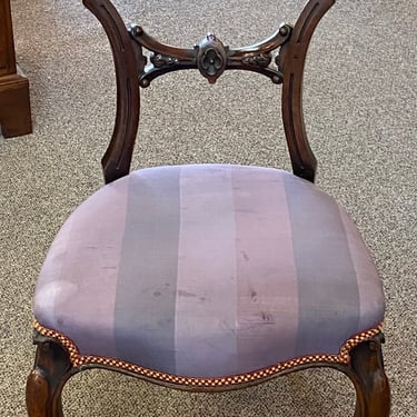Item #DMC161 Antique French Walnut Side Chair 19th c.