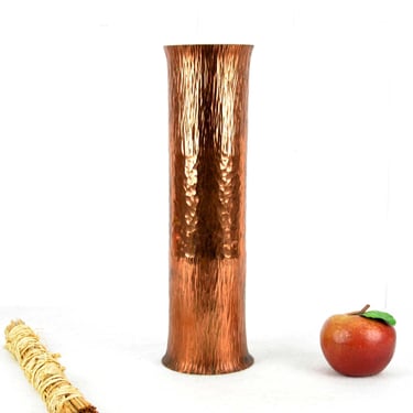 XXL copper vase Karl Barbholdt Schleiz Thuringia hammered arts and crafts hammered flower vase flowers vintage design 20s 30s 