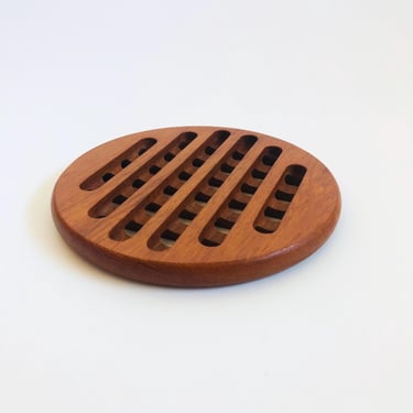 Circular Danish Teak Trivet 