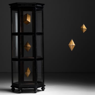 Hexagonal Display Cabinet / Cardboard Crystal Forms