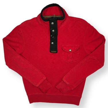 Vintage 90s Polo by Ralph Lauren RLPC Trademark Quarter Zip Fleece Sweatshirt Pullover Size Small 