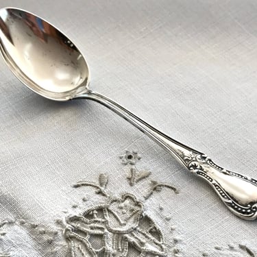 Collectible sterling silver 5 O'clock spoon. Antique Watson ~ Newell sterling hallmark Jefferson pattern small teaspoon. 