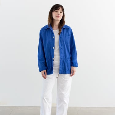 The Toulouse Jacket | Vintage Matisse Blue Chore Jacket | Unisex French Lightweight Cotton Utility Workwear | Made in France | S M | 