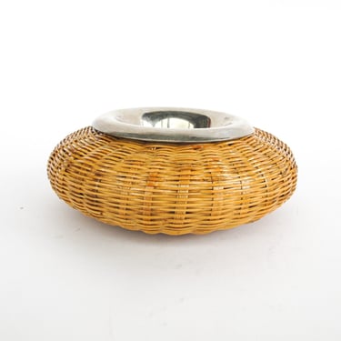 Woven Metal Rattan Nesting Metal Bowl 