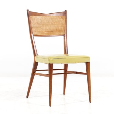 Paul McCobb for Directional Mid Century Bleached Mahogany and Cane Dining Chairs - Set of 4 - mcm 