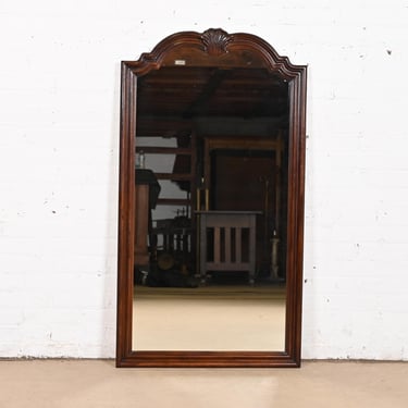 Henredon French Provincial Louis XV Carved Mahogany Tall Wall Mirror