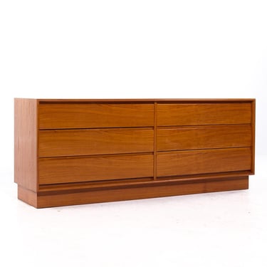 Danflex Mid Century Danish Teak 6-Drawer Lowboy Dresser - mcm 