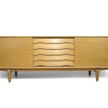 Finely Restored Danish White Oak Credenza Sideboard