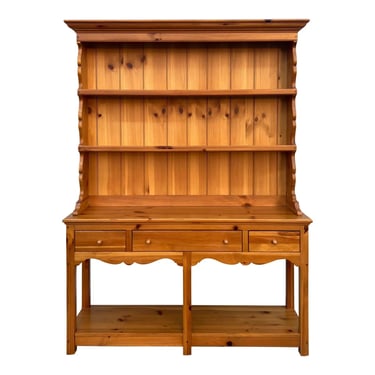 Ethan Allen Pine Farmhouse Open Top Hutch 