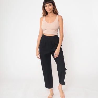 80s Black Sailor Pants Vintage Crackerjack Pants High