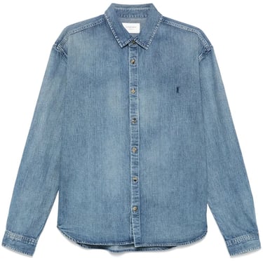 Saint Laurent Paris Men Relaxed Fit Cassandre Denim Shirt