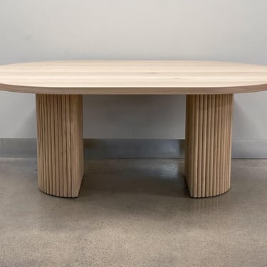 CUSTOM QUOTE - Solid White Oak Fluted Dining Table, Scandinavian Inspired, Made to Order (Do NOT buy this!) 