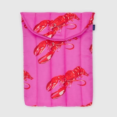 Puffy Laptop Sleeve 13”/14” in Pink Lobster