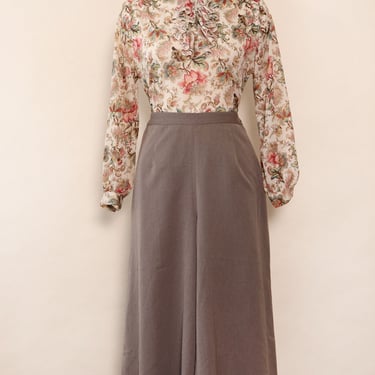 Smoky Taupe Business Culottes L