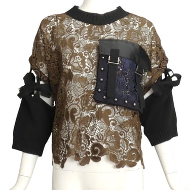NO 21- Lace Cargo Sweater, Size 8