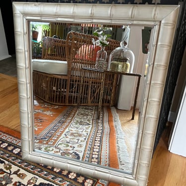 Vintage faux bamboo mirror - all original finish. 