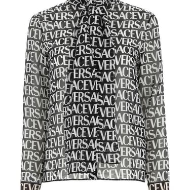 Versace Woman Printed Crepe Shirt