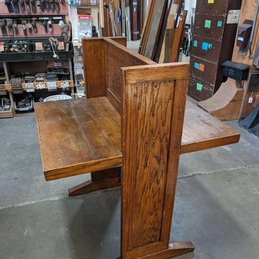 Antique American Oak Library Desk