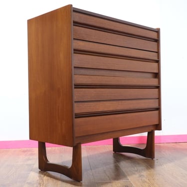 Mid Century Modern Vintage Teak Dresser Drawers by William Lawrence Danish Style Bedroom Furniture 