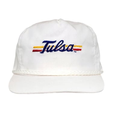 Vintage 80s/90s The University of Tulsa Hurricane Embroidered Made in USA Strap Back Hat Cap 