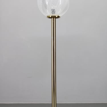 1970s Italian Glass Floor Lamp  / Vintage Lighting / Italian Design 