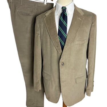 Vintage 1960s H.I.S 2pc Corduroy Sack Suit ~ 40 to 42 Long ~ 3 Roll 2 ~ jacket / blazer / sport coat / pants ~ Preppy / Ivy Style / Trad 